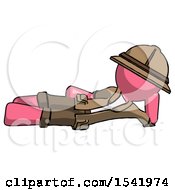 Poster, Art Print Of Pink Explorer Ranger Man Reclined On Side