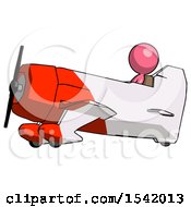 Poster, Art Print Of Pink Design Mascot Woman In Geebee Stunt Aircraft Side View