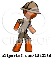 Orange Explorer Ranger Man Suspense Action Pose Facing Right