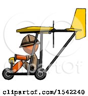 Poster, Art Print Of Orange Explorer Ranger Man In Ultralight Aircraft Side View