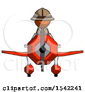 Poster, Art Print Of Orange Explorer Ranger Man In Geebee Stunt Plane Front View