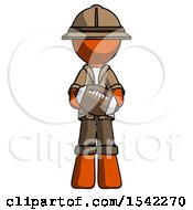 Poster, Art Print Of Orange Explorer Ranger Man Giving Football To You