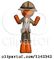 Poster, Art Print Of Orange Explorer Ranger Man Shrugging Confused