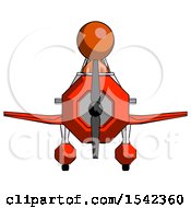 Poster, Art Print Of Orange Design Mascot Man In Geebee Stunt Plane Front View