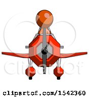 Orange Design Mascot Man In Geebee Stunt Plane Front View