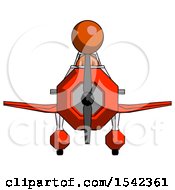 Poster, Art Print Of Orange Design Mascot Woman In Geebee Stunt Plane Front View