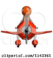 Orange Design Mascot Woman In Geebee Stunt Plane Front View
