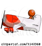 Orange Design Mascot Man In Geebee Stunt Aircraft Side View