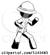 Ink Explorer Ranger Man Martial Arts Defense Pose Right