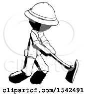 Poster, Art Print Of Ink Explorer Ranger Man Striking With A Red Firefighters Ax