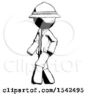 Poster, Art Print Of Ink Explorer Ranger Man Man Walking Turned Left Front View