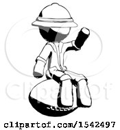 Poster, Art Print Of Ink Explorer Ranger Man Sitting On Giant Football