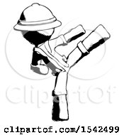 Poster, Art Print Of Ink Explorer Ranger Man Ninja Kick Right