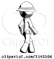 Poster, Art Print Of Ink Explorer Ranger Man Walking Away Direction Right View