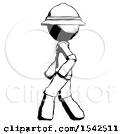 Poster, Art Print Of Ink Explorer Ranger Man Walking Left Side View