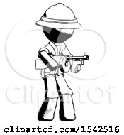 Poster, Art Print Of Ink Explorer Ranger Man Tommy Gun Gangster Shooting Pose