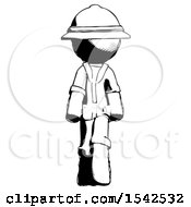 Poster, Art Print Of Ink Explorer Ranger Man Walking Front View