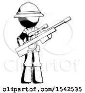 Poster, Art Print Of Ink Explorer Ranger Man Holding Sniper Rifle Gun