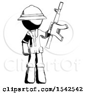 Poster, Art Print Of Ink Explorer Ranger Man Holding Automatic Gun