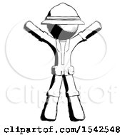 Poster, Art Print Of Ink Explorer Ranger Man Surprise Pose Arms And Legs Out