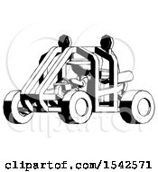 Poster, Art Print Of Ink Explorer Ranger Man Riding Sports Buggy Side Angle View