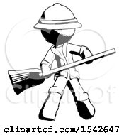 Ink Explorer Ranger Man Broom Fighter Defense Pose