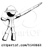 Poster, Art Print Of Ink Explorer Ranger Man Pen Is Mightier Than The Sword Calligraphy Pose