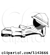 Poster, Art Print Of Ink Explorer Ranger Man Reclined On Side