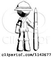 Ink Explorer Ranger Man Holding Large Pen