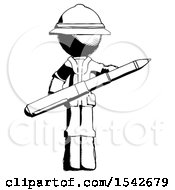 Ink Explorer Ranger Man Posing Confidently With Giant Pen