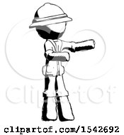 Poster, Art Print Of Ink Explorer Ranger Man Presenting Something To His Left