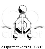 Ink Design Mascot Woman In Geebee Stunt Plane Front View