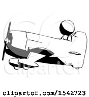 Poster, Art Print Of Ink Design Mascot Man In Geebee Stunt Aircraft Side View