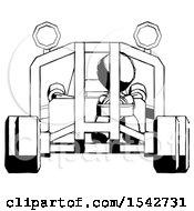 Poster, Art Print Of Ink Design Mascot Man Riding Sports Buggy Front View