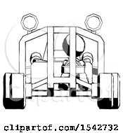 Poster, Art Print Of Ink Design Mascot Woman Riding Sports Buggy Front View