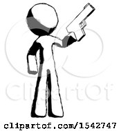 Ink Design Mascot Man Holding Handgun