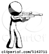 Poster, Art Print Of Ink Design Mascot Man Shooting Sniper Rifle
