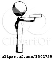 Poster, Art Print Of Ink Design Mascot Man Firing A Handgun
