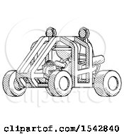 Poster, Art Print Of Halftone Explorer Ranger Man Riding Sports Buggy Side Angle View