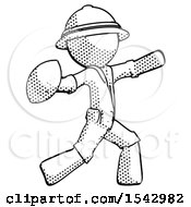 Poster, Art Print Of Halftone Explorer Ranger Man Throwing Football