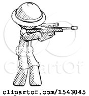 Poster, Art Print Of Halftone Explorer Ranger Man Shooting Sniper Rifle