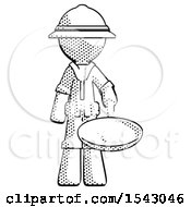 Poster, Art Print Of Halftone Explorer Ranger Man Frying Egg In Pan Or Wok