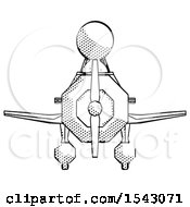 Poster, Art Print Of Halftone Design Mascot Man In Geebee Stunt Plane Front View