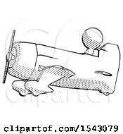 Poster, Art Print Of Halftone Design Mascot Man In Geebee Stunt Aircraft Side View