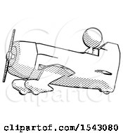 Poster, Art Print Of Halftone Design Mascot Woman In Geebee Stunt Aircraft Side View