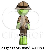 Poster, Art Print Of Green Explorer Ranger Man Walking Away Back View