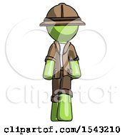 Poster, Art Print Of Green Explorer Ranger Man Walking Front View