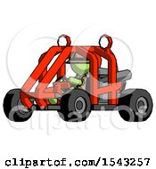 Poster, Art Print Of Green Explorer Ranger Man Riding Sports Buggy Side Angle View