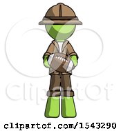 Poster, Art Print Of Green Explorer Ranger Man Giving Football To You