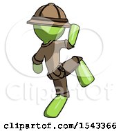 Poster, Art Print Of Green Explorer Ranger Man Kick Pose Start